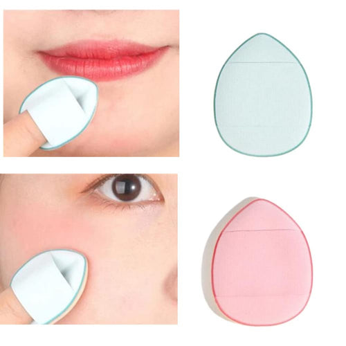 10 Mini Fingertip Makeup Sponge Pad for Liquid Foundation, Cream, Concealer, Eye Shadow, Wet Dry Beauty Makeup Tools (5 Color)