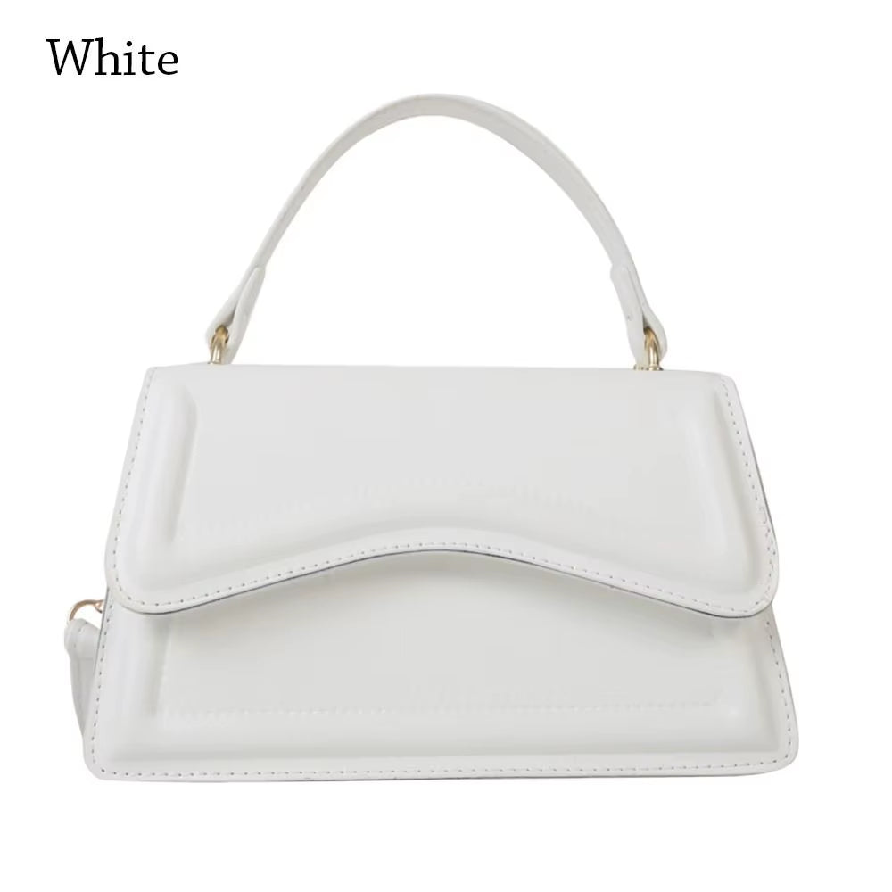 Fashion Sling Shoulder Bag Trend PU Leather Messenger Handbags Solid Color Leisure Stylish Crossbody Bags for Women Girls